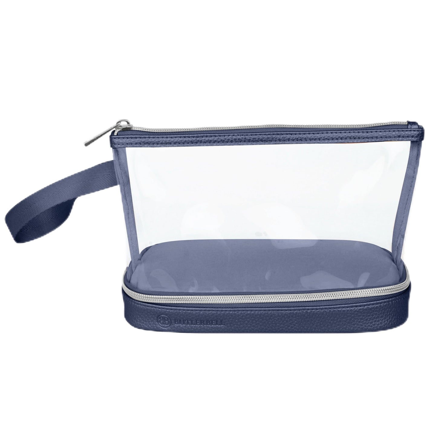 BUTLERBELL Kulturbeutel Transparent mit blickdichtem Teil I Kulturtasche zum Transport von Flüssigkeiten I Kosmetiktasche Durchsichtig I Handgepäck-Reisezubehör I Damen &amp; Herren (Rose Gold)