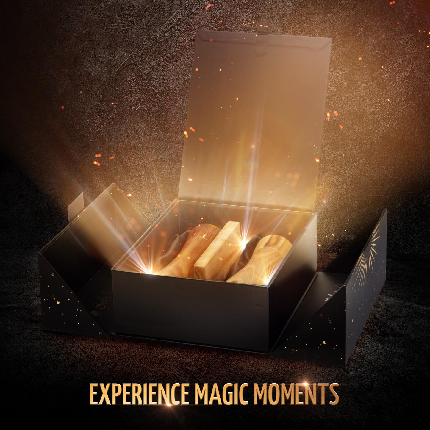 BUTLERBELL® Salz und Pfeffermühle Holz inkl. Untersetzer in luxuriöser Geschenkbox ideal als Hochzeitsgeschenk | Geschenke zur Hochzeit | Hochzeitsgeschenke für Brautpaar (Italienisch)